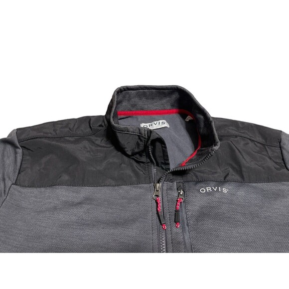 Orvis Jacket Mens XL  Outdoor Black and Gray Casual Lined with Zip Pockets EUC - Picture 6 of 7